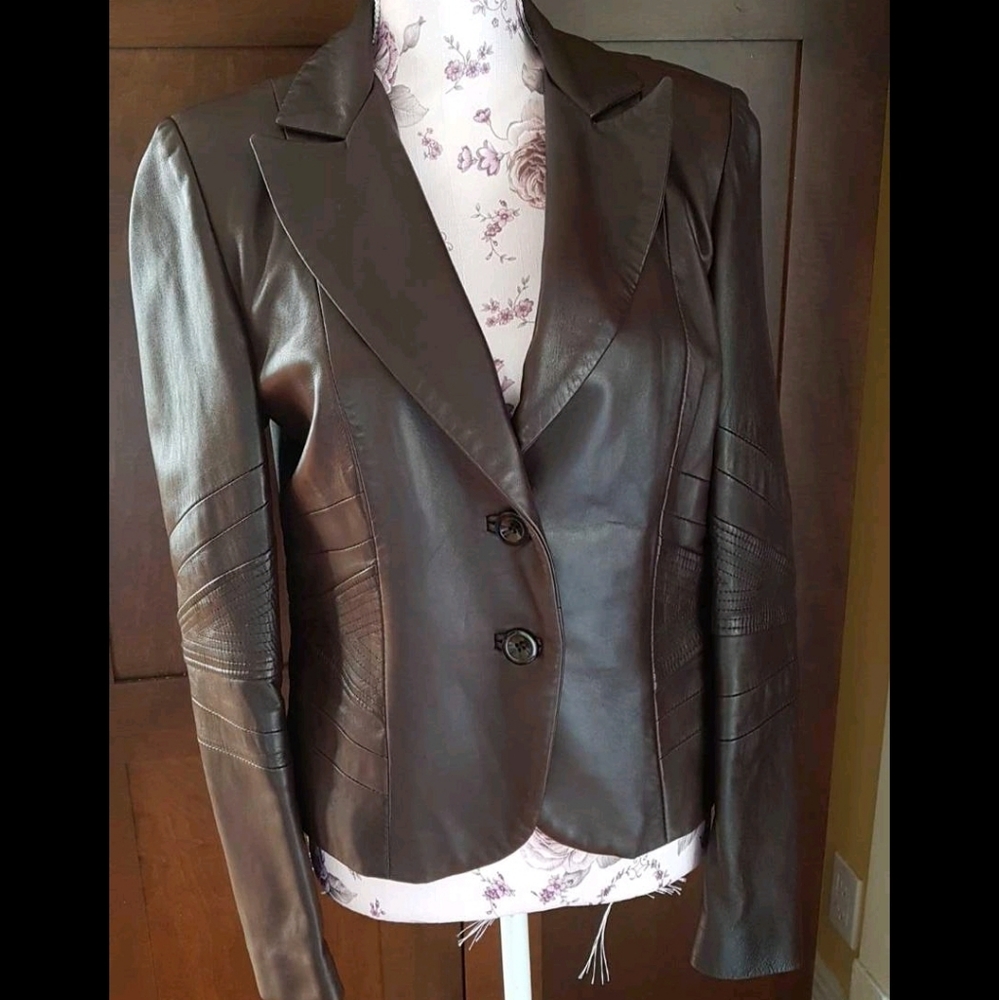 100% Brown Leather Jacket
